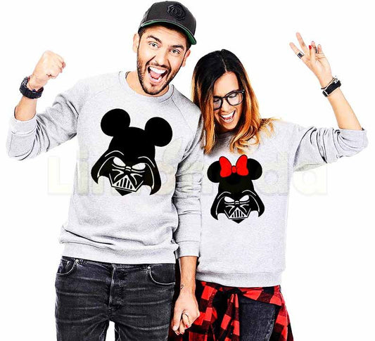 Блузи за двойки Darth Mickey and Minnie