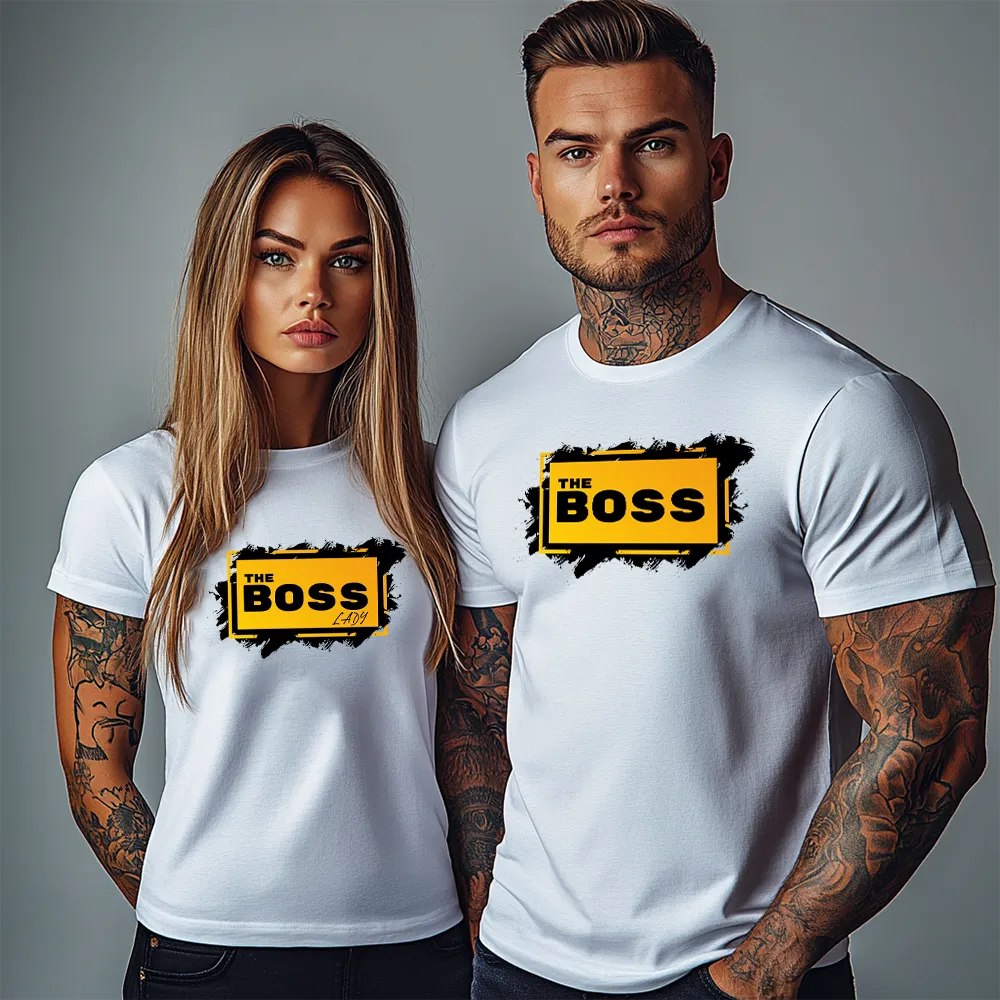 Два броя тениски за Мъж и Жена The Boss Y wh