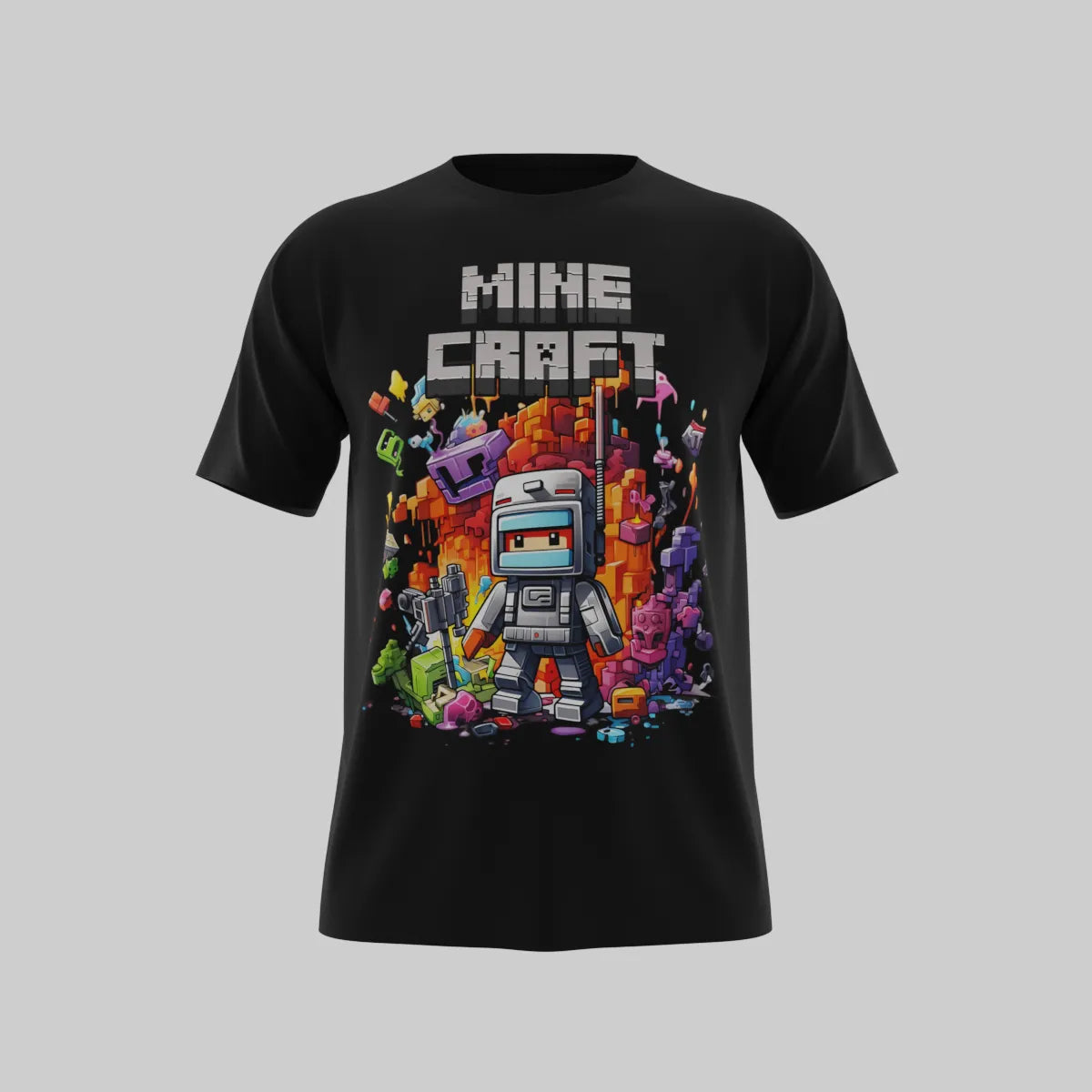 Геймърска тениска в различни цветове Minecraft1