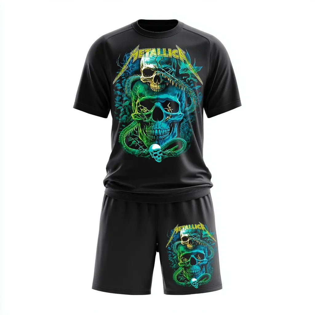 Къс екип от дишаща материя Metallica Skulls and Bones