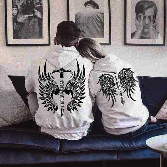 Суичъри за двойки Angel and Guardian сив