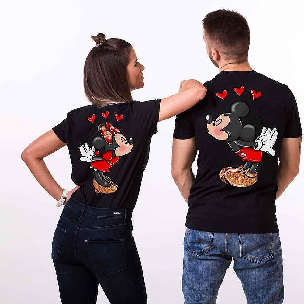 Тениски за двойки M and M Hearts b