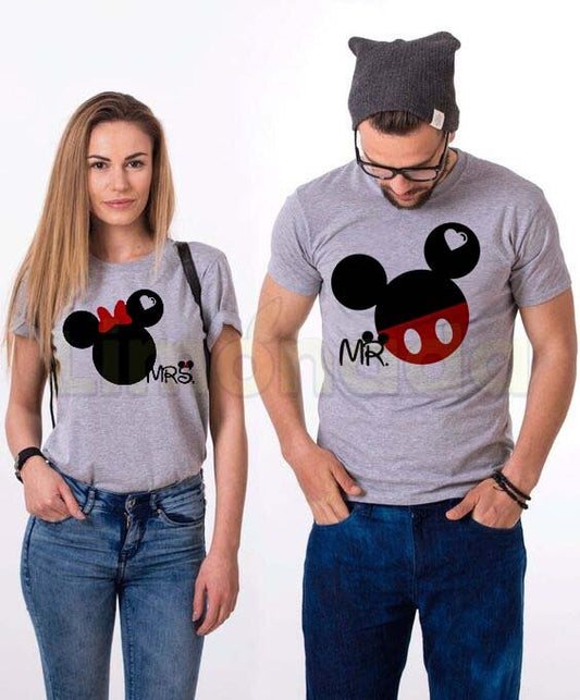 Тениски за двойки Mr and Mrs