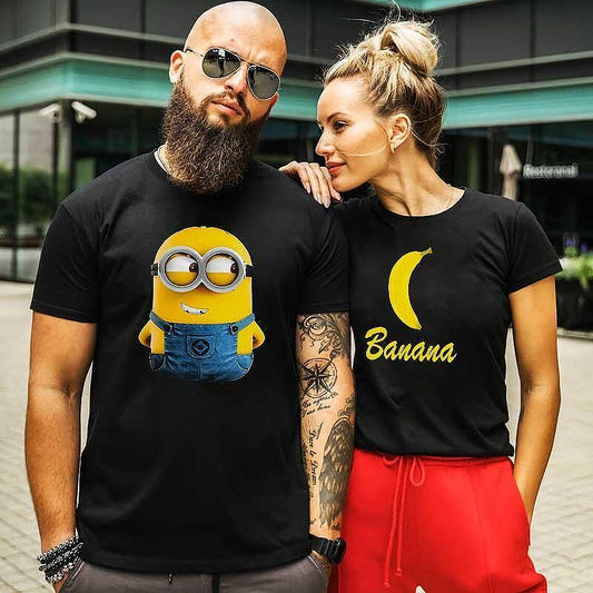 Тениски за двойки Minions Banana