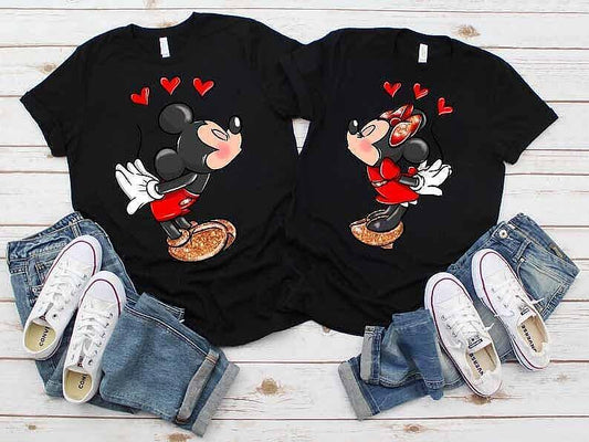 Тениски за двойки M and M Hearts f