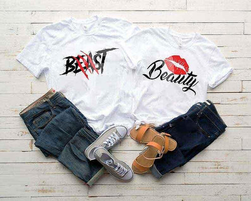 Тениски за двойки Beast Beauty